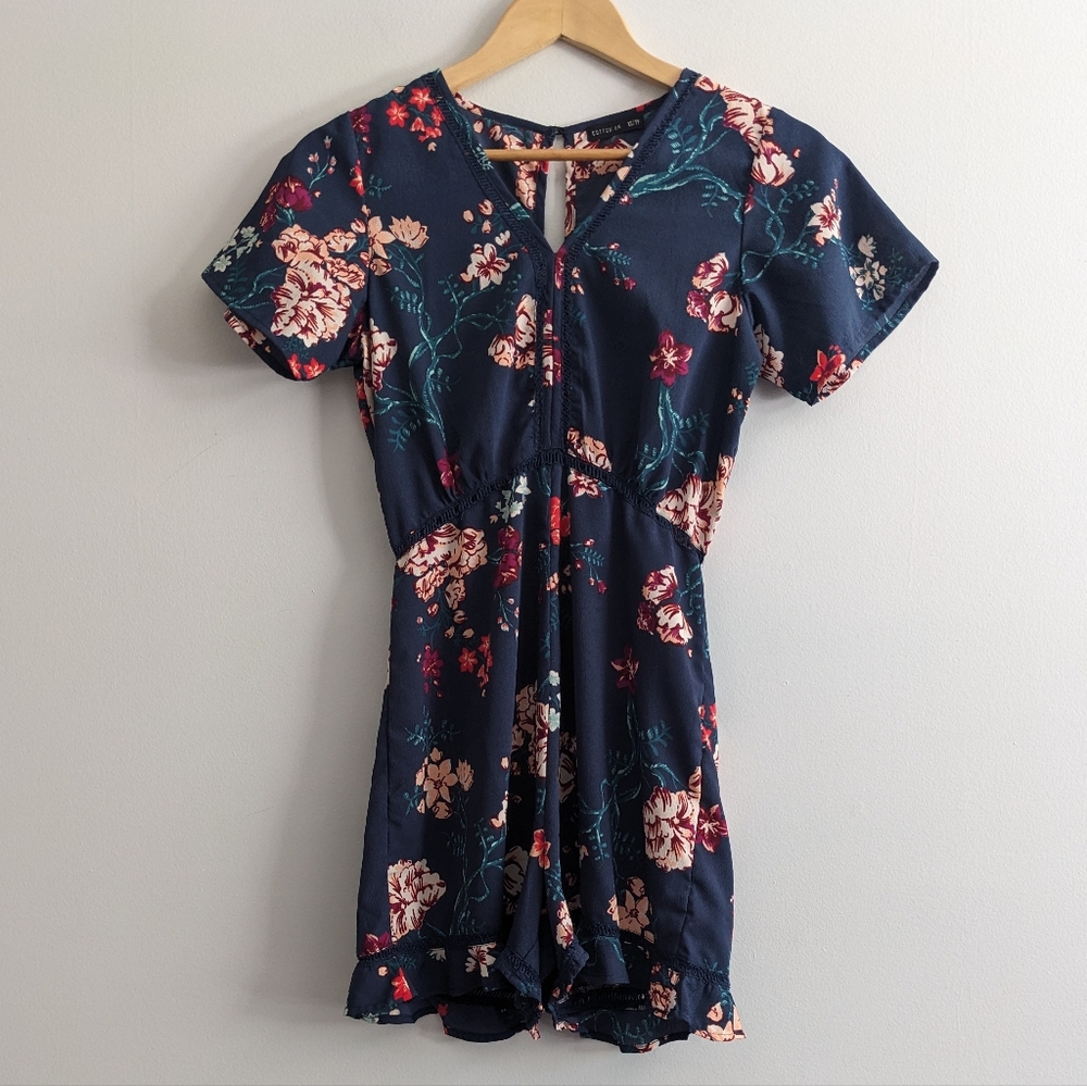 Cotton On Floral Jumpsuit Romper, XS